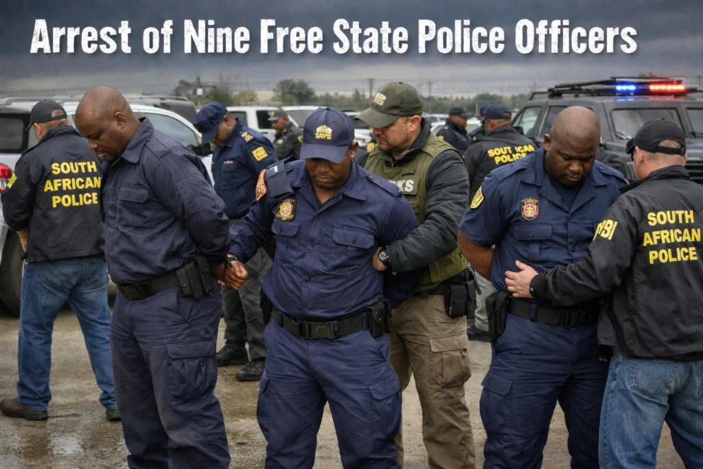 Arrest of Nine Free State Police Officers