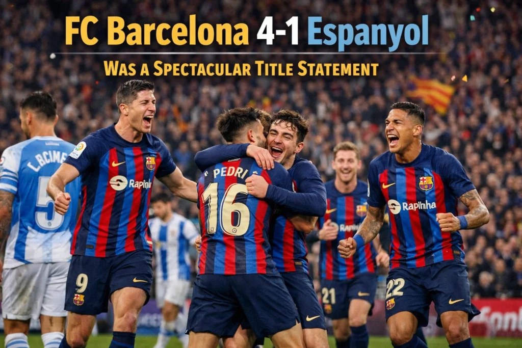 FC Barcelona 4-1 Espanyol Was a Spectacular Title Statement