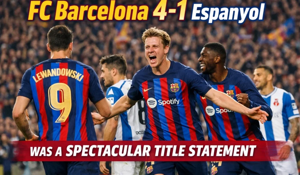 FC Barcelona 4-1 Espanyol Was a Spectacular Title Statement