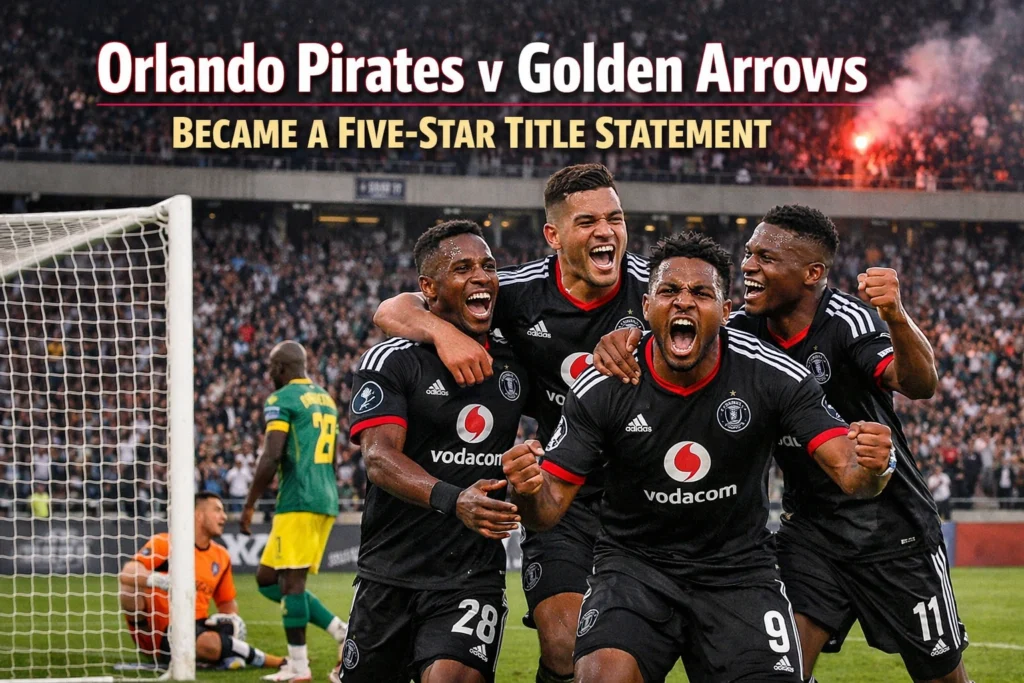 Orlando Pirates v Golden Arrows Became a Five-Star Title Statement
