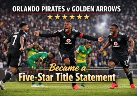 Orlando Pirates v Golden Arrows Became a Five-Star Title Statement