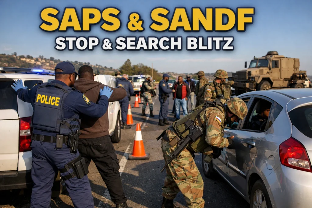 SAPS and SANDF Stop and Search Blitz