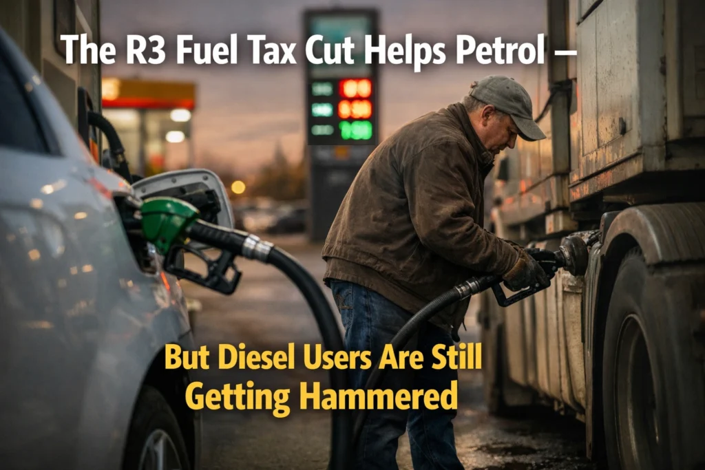 The R3 Fuel Tax Cut Helps Petrol – But Diesel Users Are Still Getting Hammered